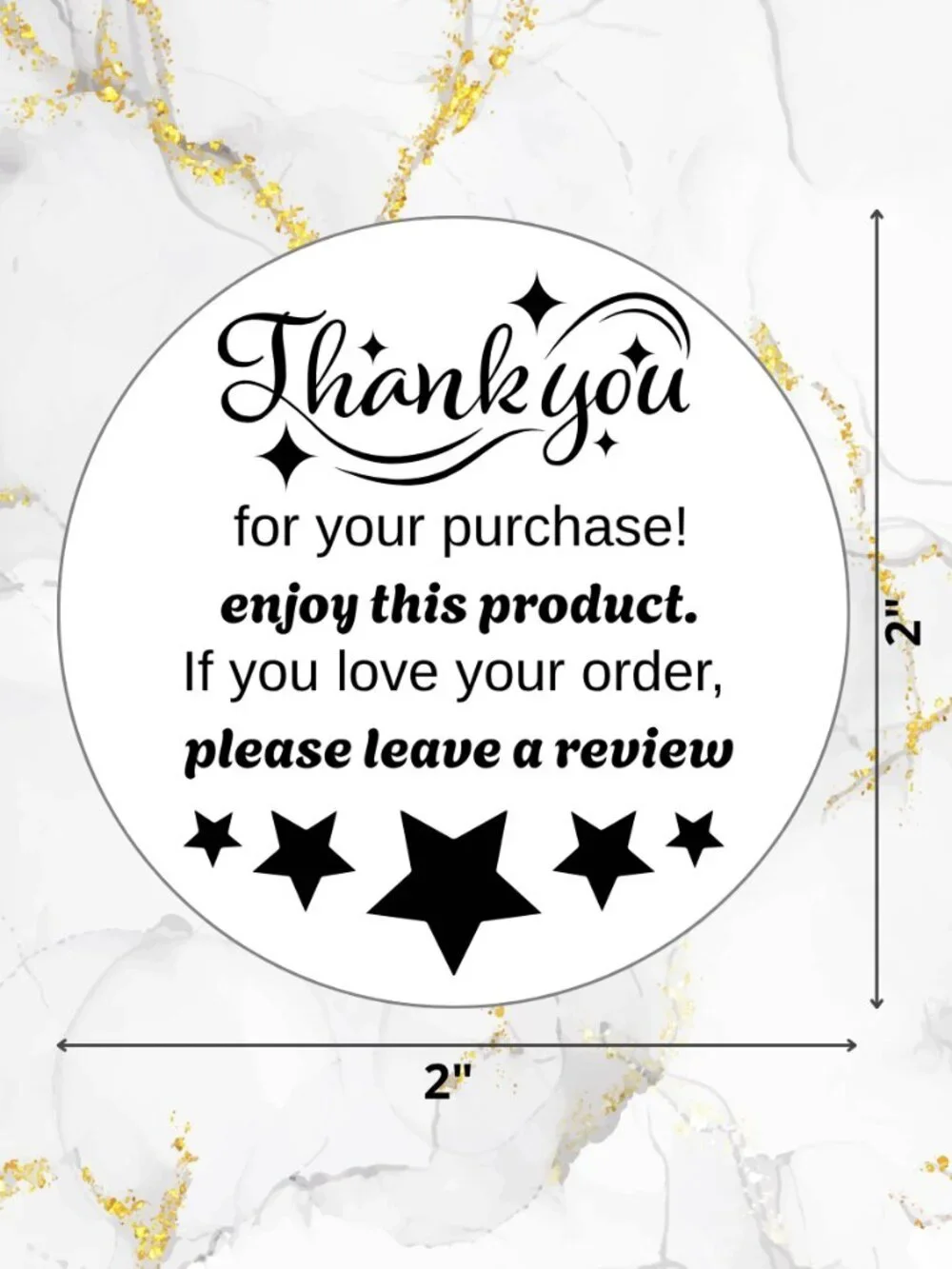 100 Thank you Stickers | Shipping Stickers 2